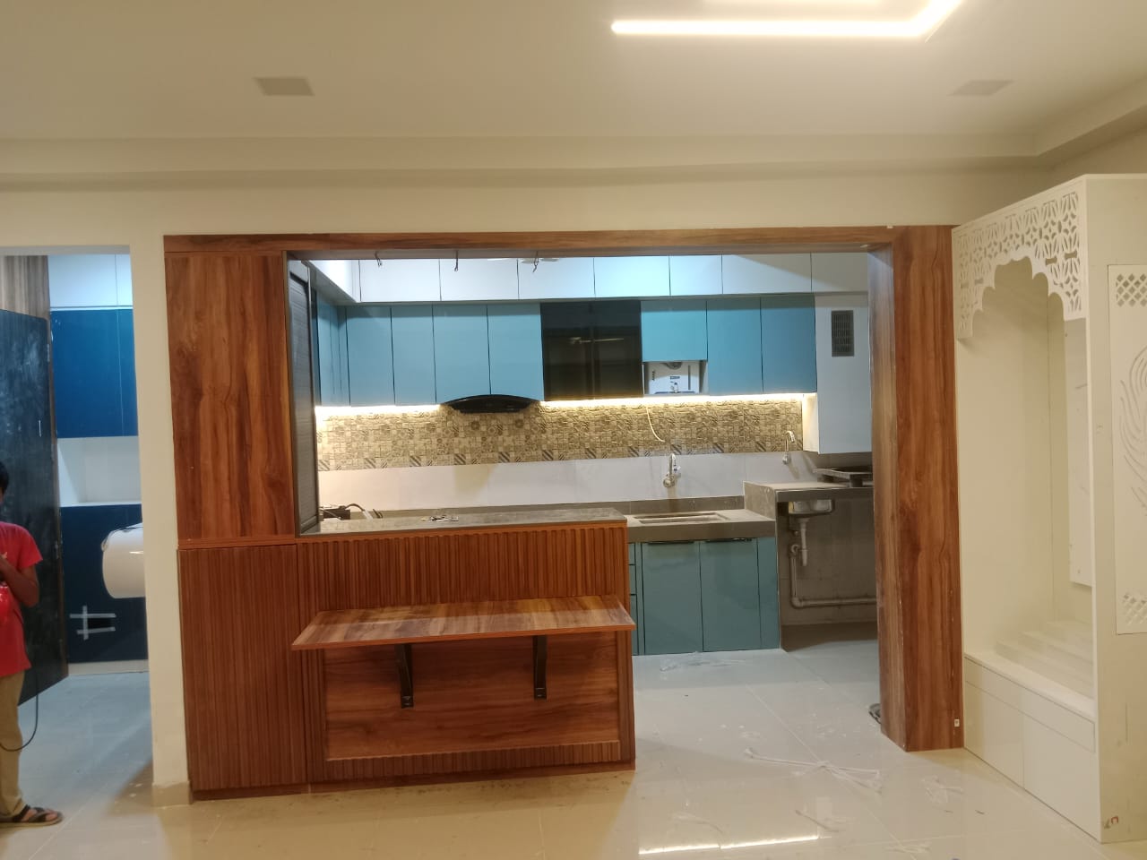 River View residence bedroom interior by Artmarque, Pune